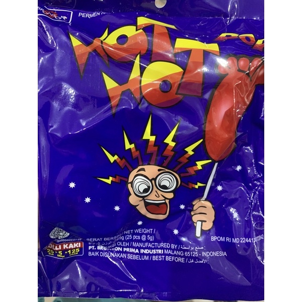 

permen kaki Hot hot pop isi 25/pack