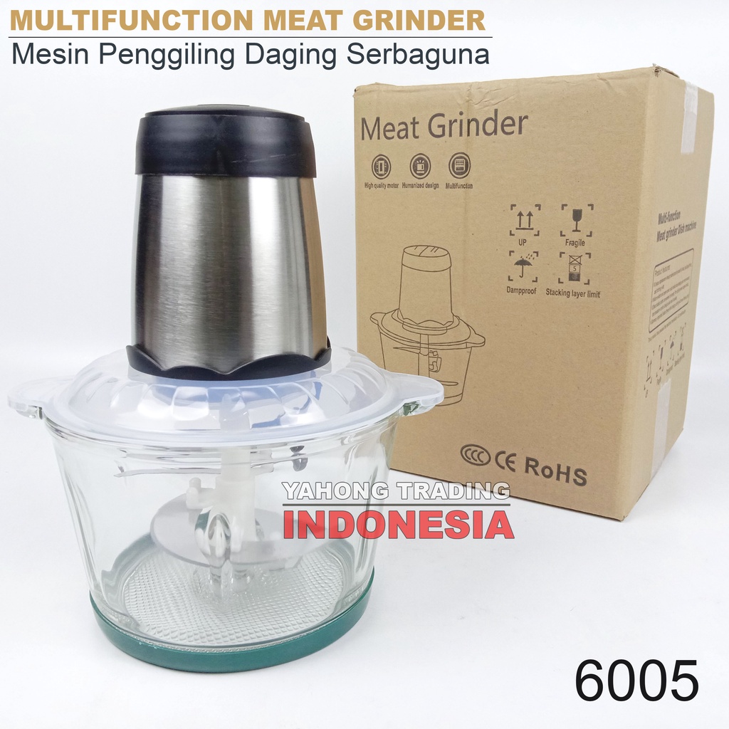 Blender Daging Meat Grinder Penggiling Multifungsi Stainless Kaca