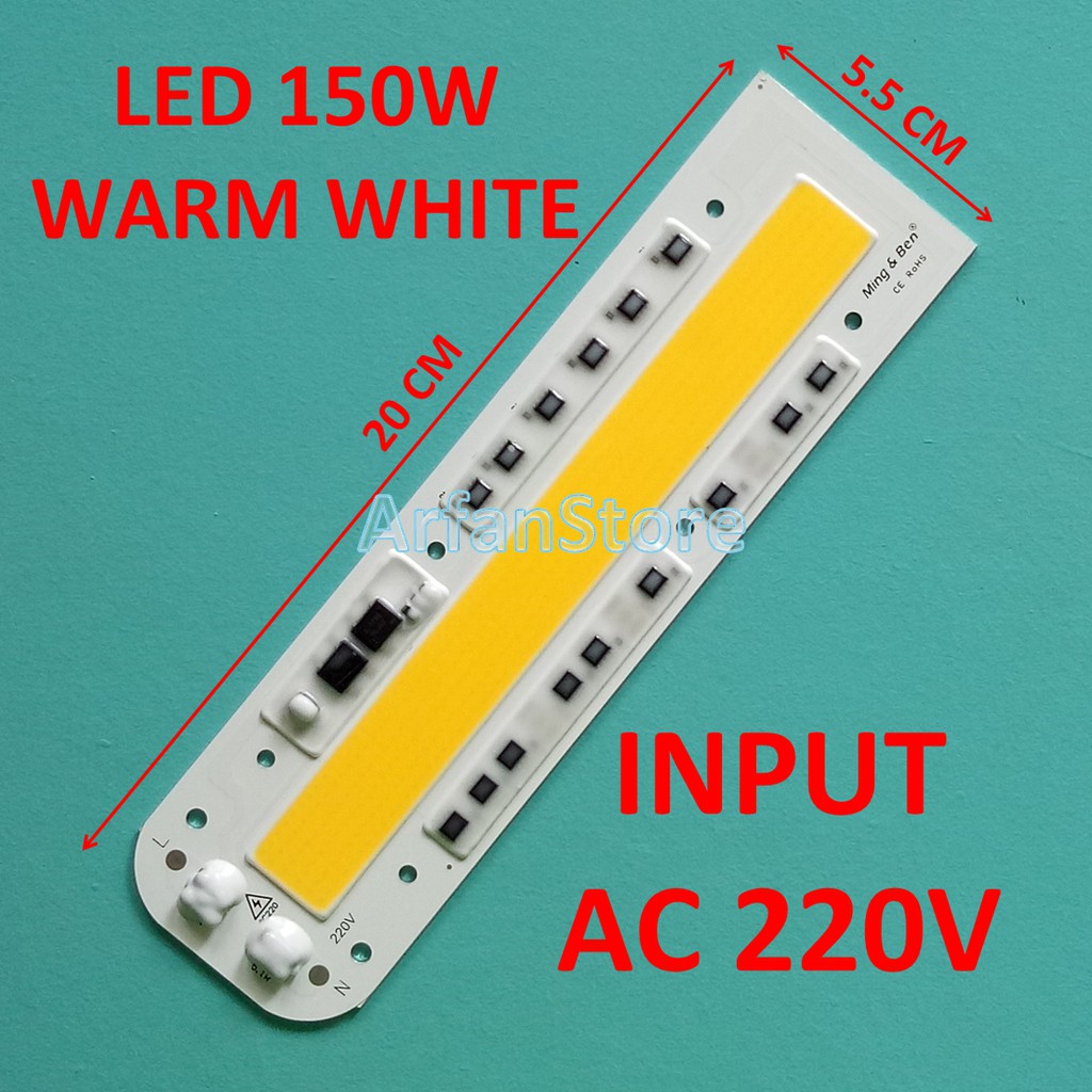 Input AC 220V 150W High Power LED Warm White HPL Kuning Tanpa Driver