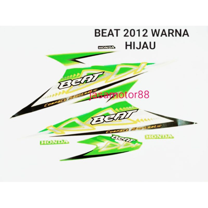LIS STRIPING STIKER HONDA BEAT 2012 WARNA HIJAU