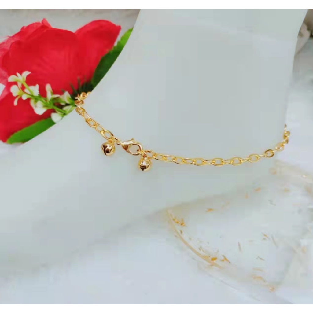 Set Perhiasan Xuping Kalung/Gelang Tangan/Gelang Kali Lapis Emas 18k