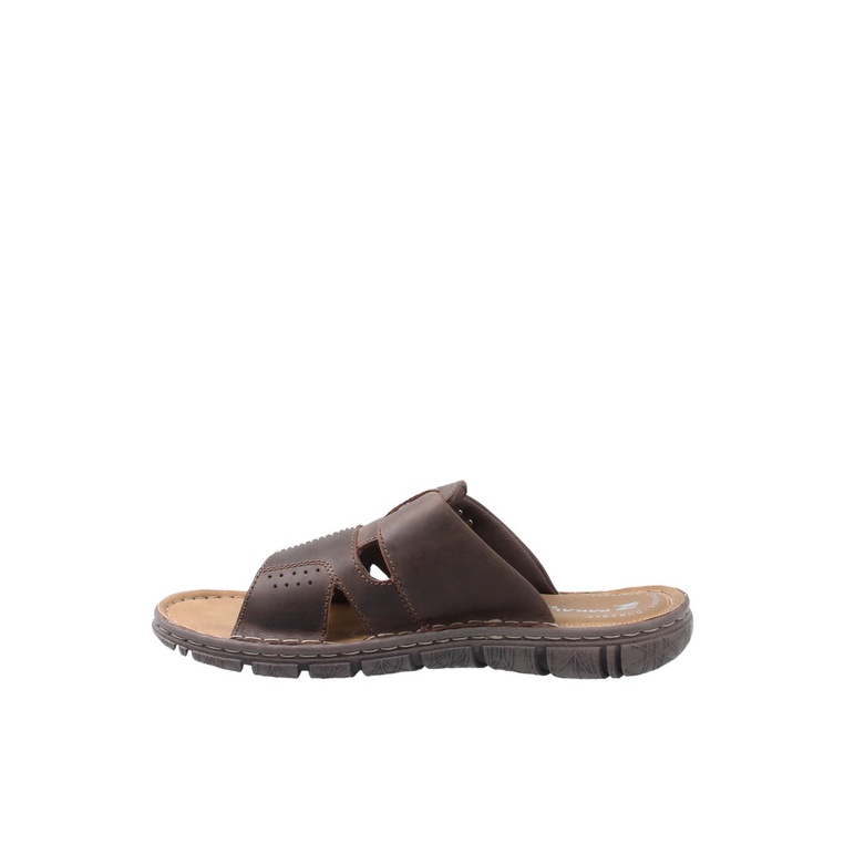 SANDAL SLIDE PAKALOLO PRIA ORIGINAL CASUAL KULIT ASLI COKLAT PB09