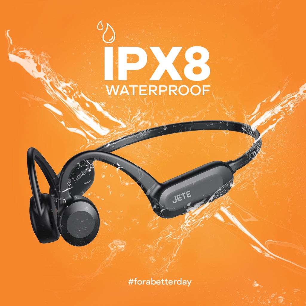 Sport Headset Bluetooth IPX8 JETE Open Ear 2  - Garansi 2 Tahun