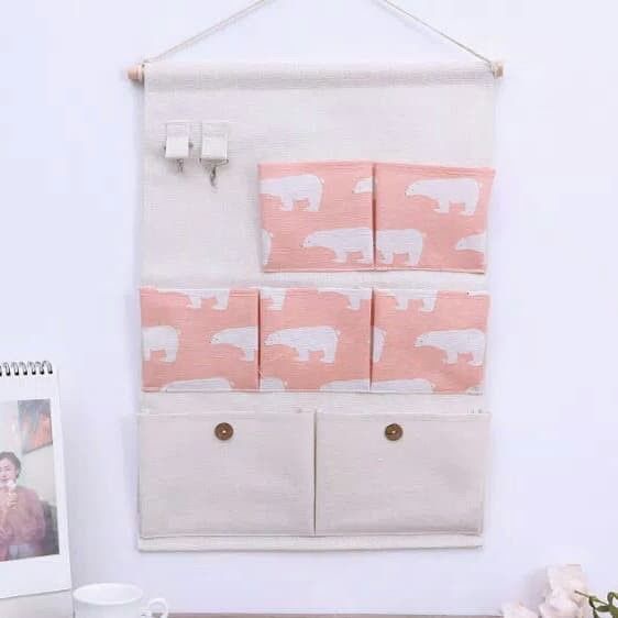 Pouch Gantung Hanging Organizer Rak Gantung 7 Sekat Storage Bag