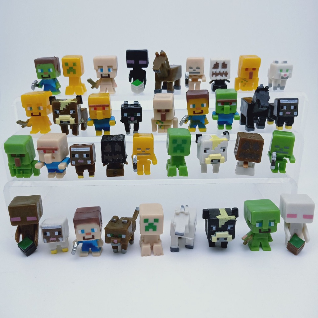 36PCS Minecraft Games Surrounding Building Block Dolls Cake Decorations Game