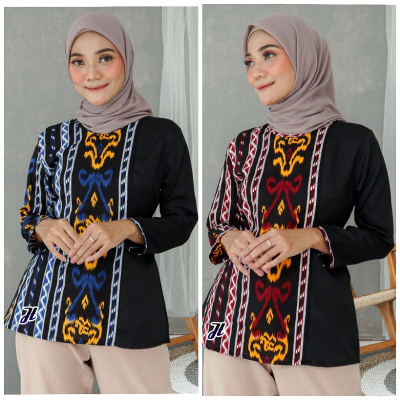 BAJU BATIK WANITA MODERN MONALISA GENES M,L,XL asli PEKALONGAN