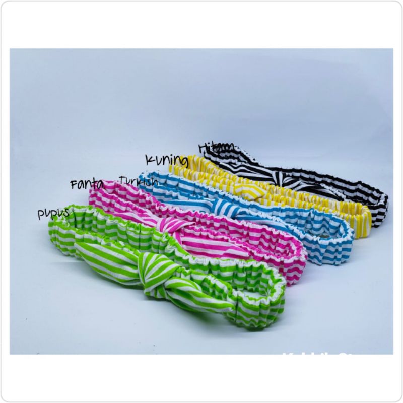 Bandana anak kelinci motif salur