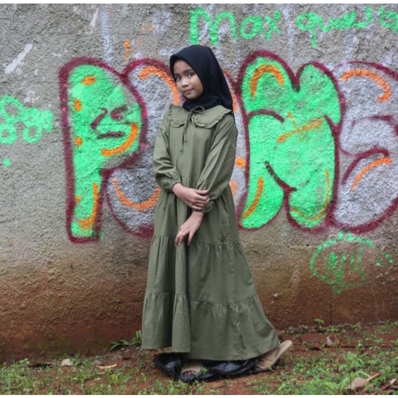 Gamis Anak Nana Midi Dress Tanggung