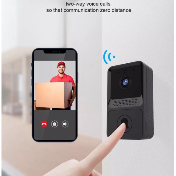 Bel rumah tanpa kabel Door BELL WITH CAMERA WiFi Video  DOORBELL - Bel Pintu Pintar Kamera (Wireless)