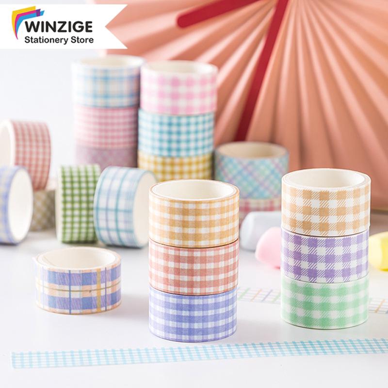 

Basic Grid Masking Tape Set Macaron Color Washi Tape DIY Scrapbooking 4Rolls