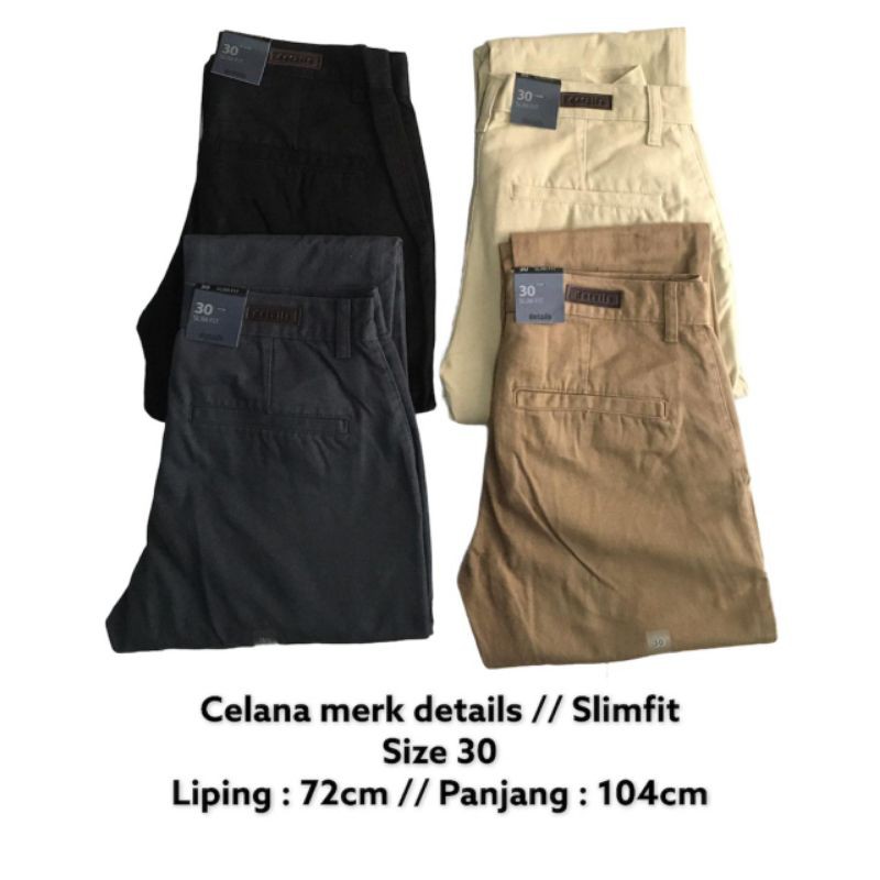 SALE CELANA SLIMFIT MERK DETAILS