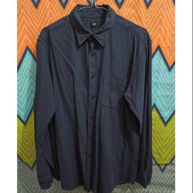 Kemeja Flanel Pria Uniqlo - Preloved
