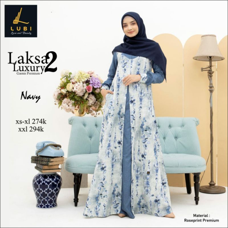 DRESS GAMIS SYARI TERBARU PREMIUM | LAKSA LUXURY 2 By LUBI