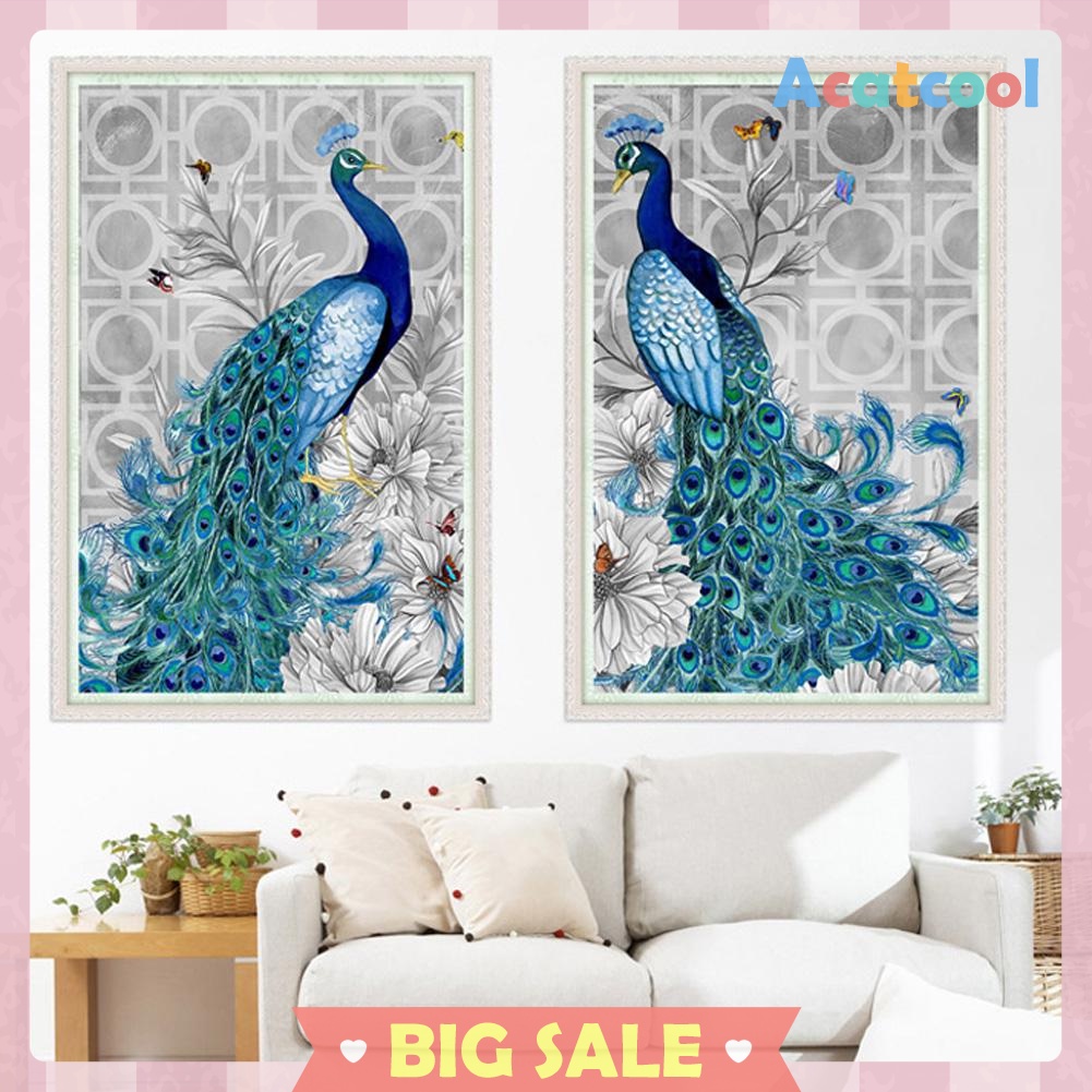 5D Diamond Embroidery Painting DIY Peacock  Stitch Craft Kit Cross