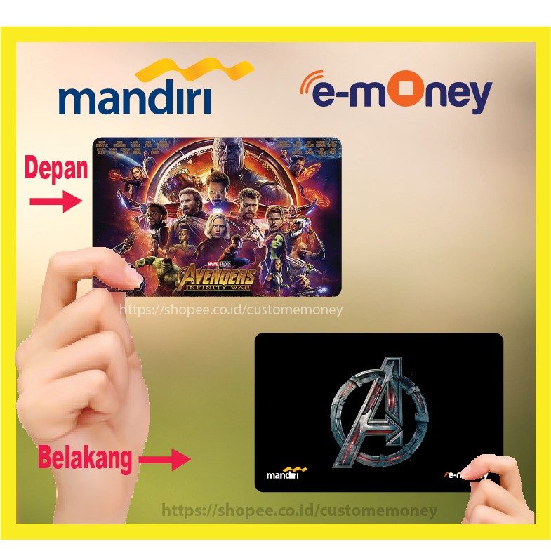 Emoney Gambar Avengers Superhero Anime 2 Etoll EMoney Mandiri BCA Flazz BNI Tapcash BRI Brizz-2 SISI