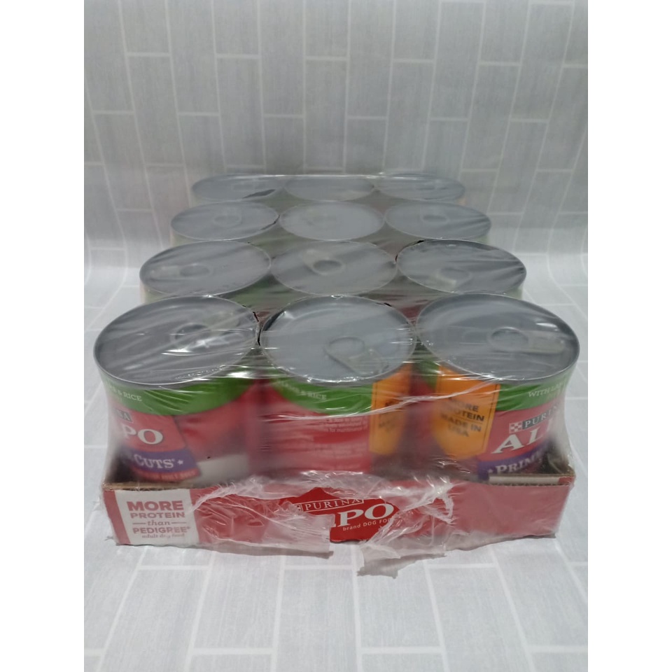 12pcs ALPO KALENG Lamb&Rice Makanan Kalengan untuk Anjing CAN Dog Food