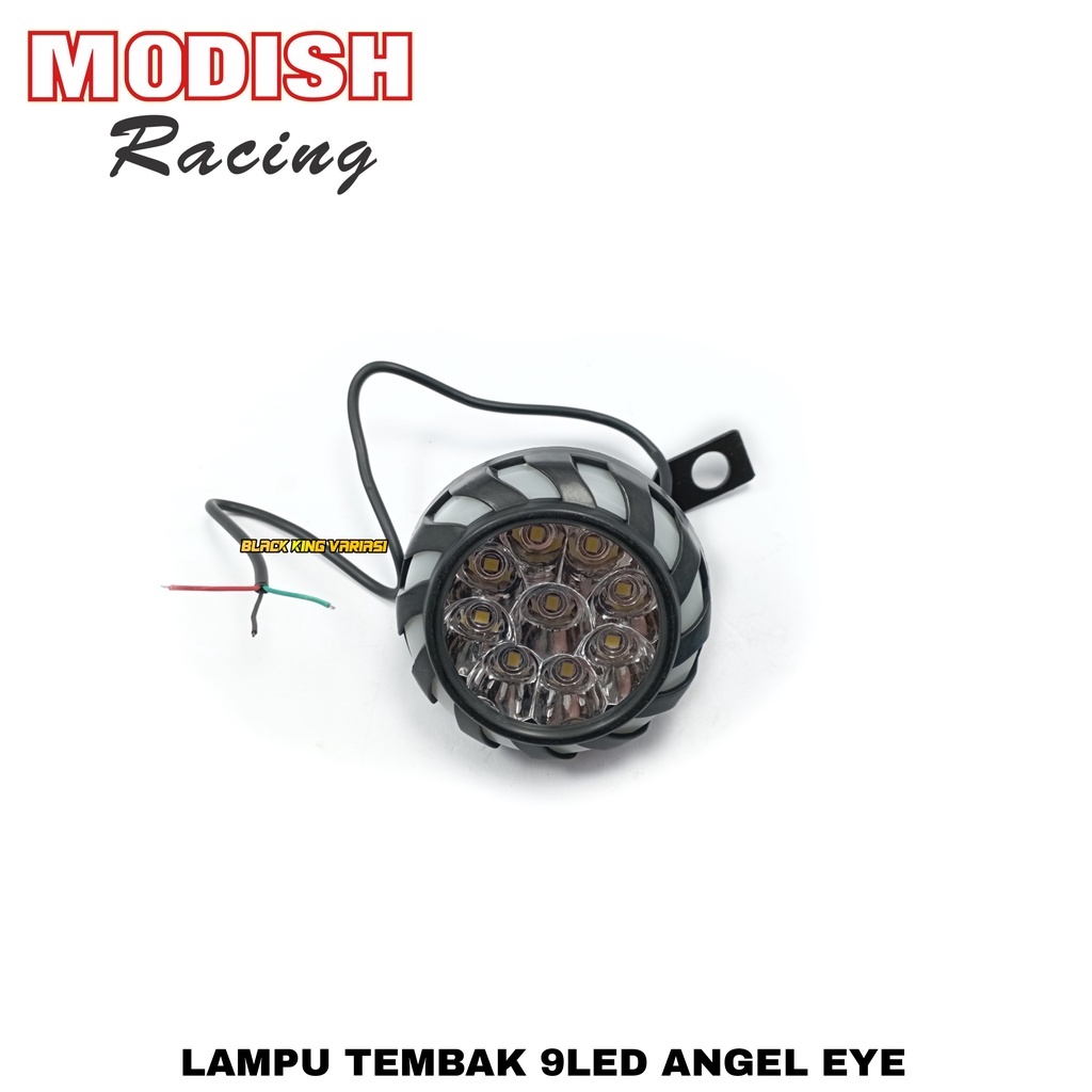 Lampu tembak sorot LED bracket spion 9 mata dengan angel aye 5 mode