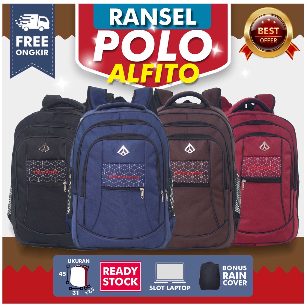 PROMO OBRAL DISKON TAS RANSEL PRIA ALFITO SEKOLAH SD SMP SMA KULIAH KERJA LAPTOP AWET KEREN TERBARU