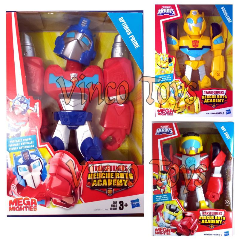 Transformers Robot Bumblebee Hot shot Optimus Prime Thanos mega mighties Rescue Bots Playskool HASBR