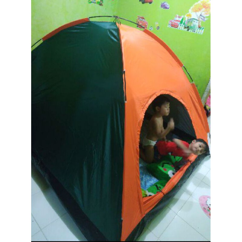 Tenda dome camping pramuka (4 orang) alas Terpal