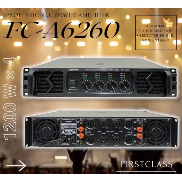 Power Amplifier Karaoke Firstclasa Fc A6260 / Fca 6260 / Fc-A6260 Ori Murah