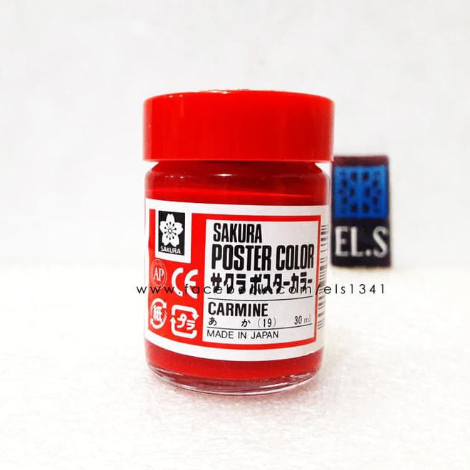 Sakura Poster Color 30 Ml Carmine Cat Poster Shopee Indonesia