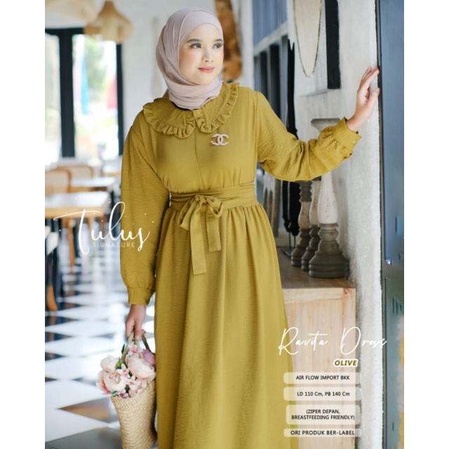 REVITA DRESS BY TULUS SIGNATURE (DRESS MUSLIMAH POLOS) Dress polos muslimah