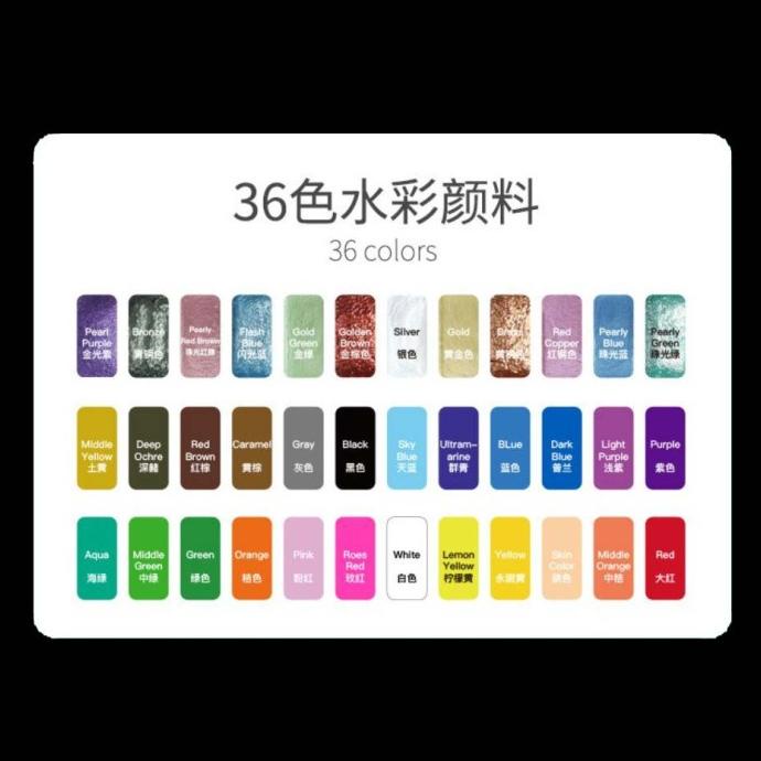 

TERLARIS Giorgione Watercolor Set 36 / 48 Pearlescent Starry Cat Air Metallic/CAT AKRILIK SET/CAT AKRILIK SET 24 WARNA/CAT AKRILIK PASTEL/CAT AIR/CAT AIR LUKIS SET/CAT AIR GIOTTO/KUAS LUKIS 1 SET/KUAS LUKIS KECIL/KUAS LUKIS LENGKAP/KANVAS LUKIS/KANVAS