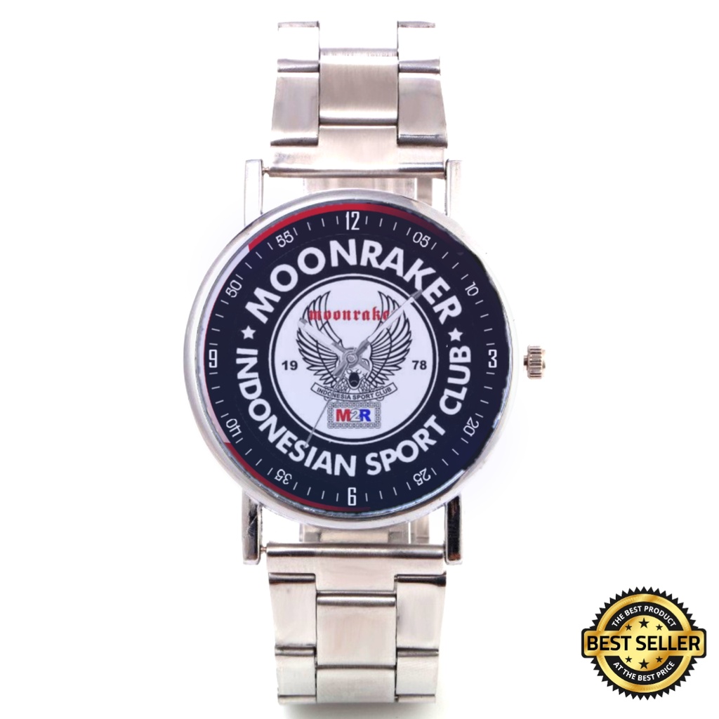 Jam Tangan Stainless Steel MOONRAKER INDONESIA Custom Keren Besi Rantai Murah Meriah Unik Viral Aest