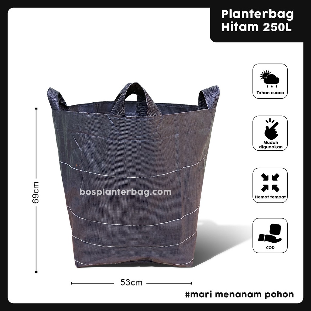 Planter Bag Jumbo 250 Liter Ukuran 70×70 Cm Polybag Pot Tanaman Besar