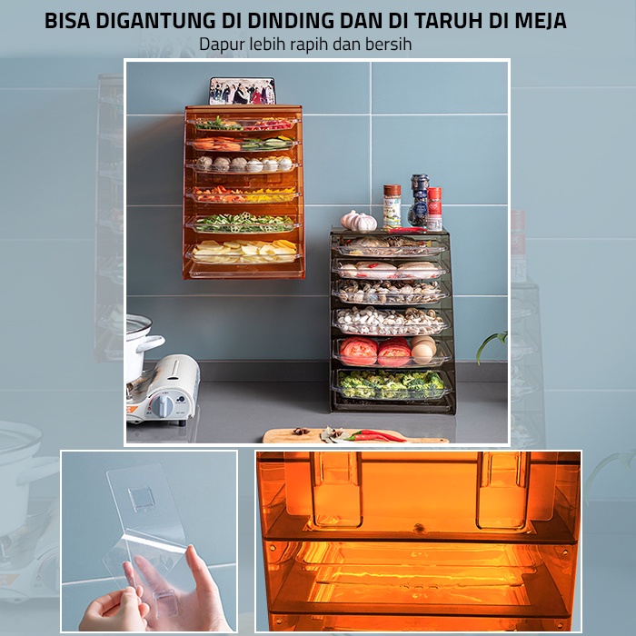 GM Bear Rak Susun Rak Dinding Dapur Food Tray Daging Sayur Praktis P0203 – Hotpot Tray