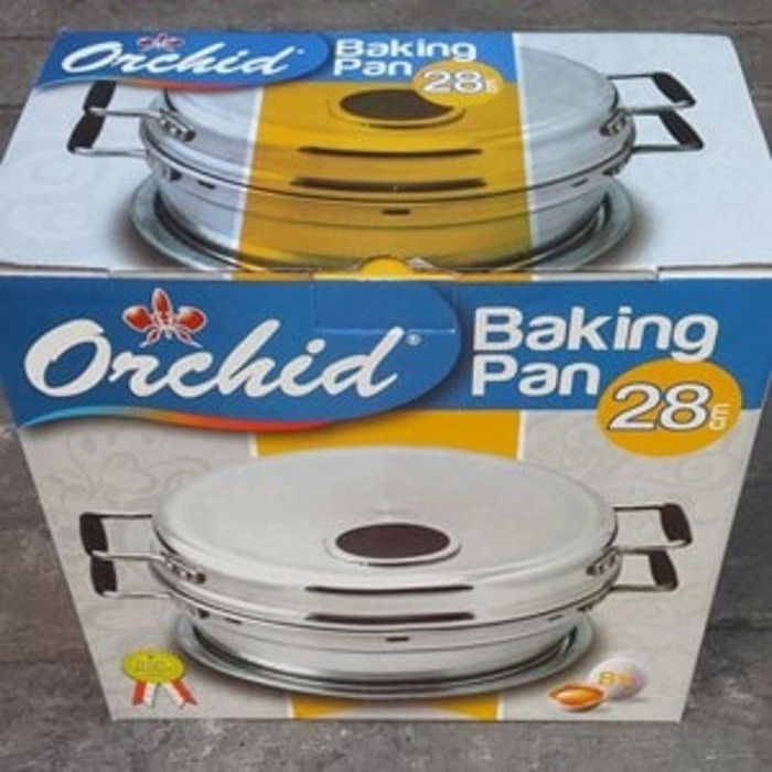 Pemanggang Roti Baking Pan Alumunium 28 Cm Merk Orchid Shopee Indonesia