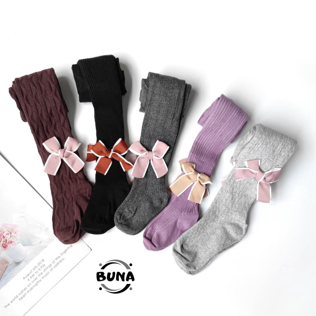 Stocking Anak Perempuan Stocking Anak Cewek Motif Pita Lucu Import Stocking Anak 1-6 Tahun BN008