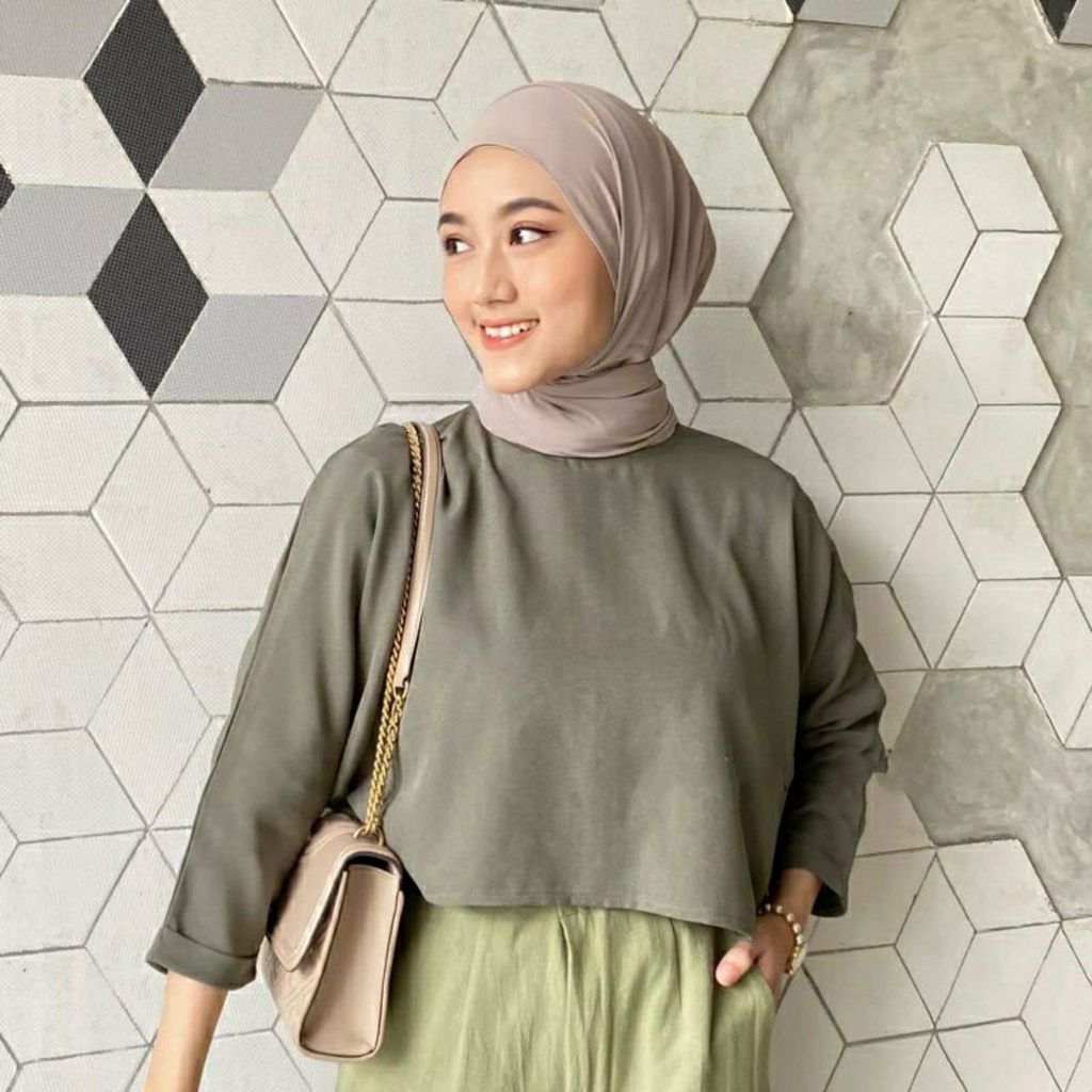 BEFAST - ZFS Blouse SUZY / STACY OVERSIZE CROPTOP / ATASAN WANITA CROPTOP TERBARU / Blouse Wanita / Blouse Polos / Blouse Casual / Blouse Crop Kekinian Remaja Wanita / Blouse Crop Lengan Panjang / Blouse Banyak Warna / Blouse Terlaris