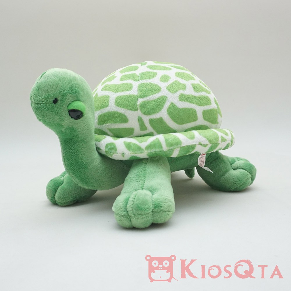 boneka kura kura bulat leher panjang cute turtle hijau medium
