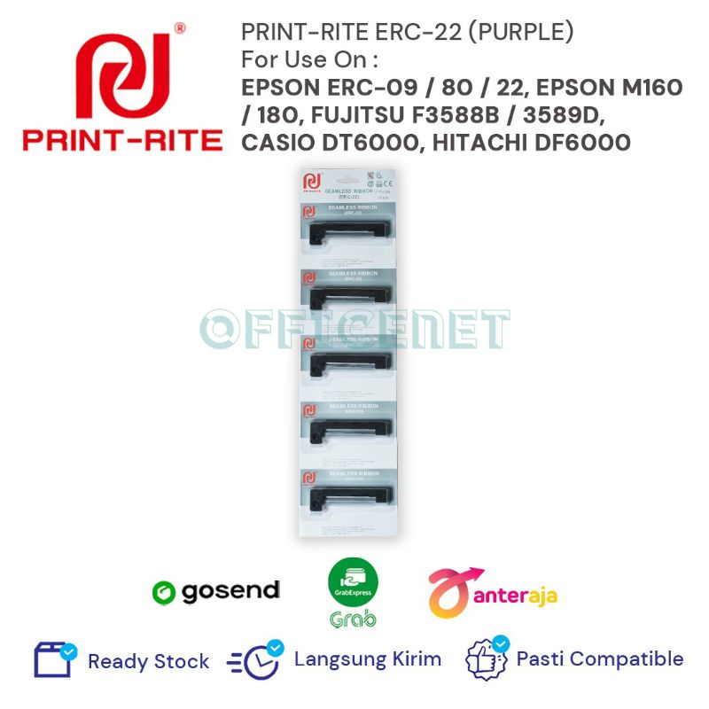 PRINT RITE ERC-22 (PURPLE) untuk EPSON