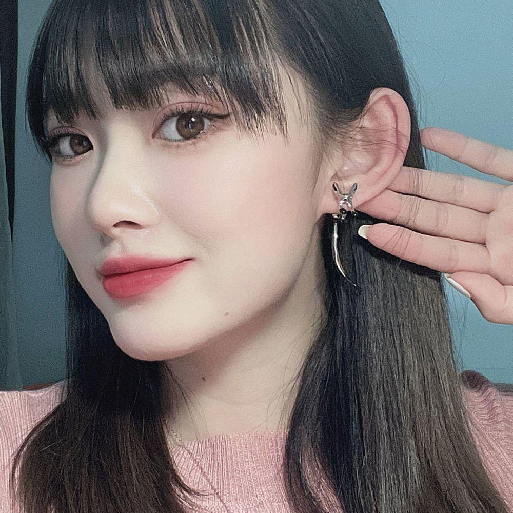 Needway Wanita Anting Hewan Vintage Hadiah Punk Ear Studs Perhiasan Telinga Ekor Panjang Drop Earring