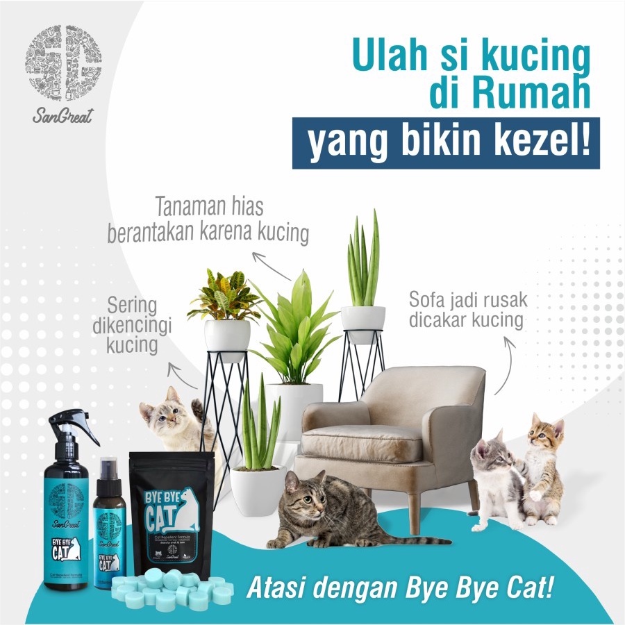 250g Bye Bye Cat Gel Pengusir kucing Usir Kucing Liar Outdoor Kemasan 250gr