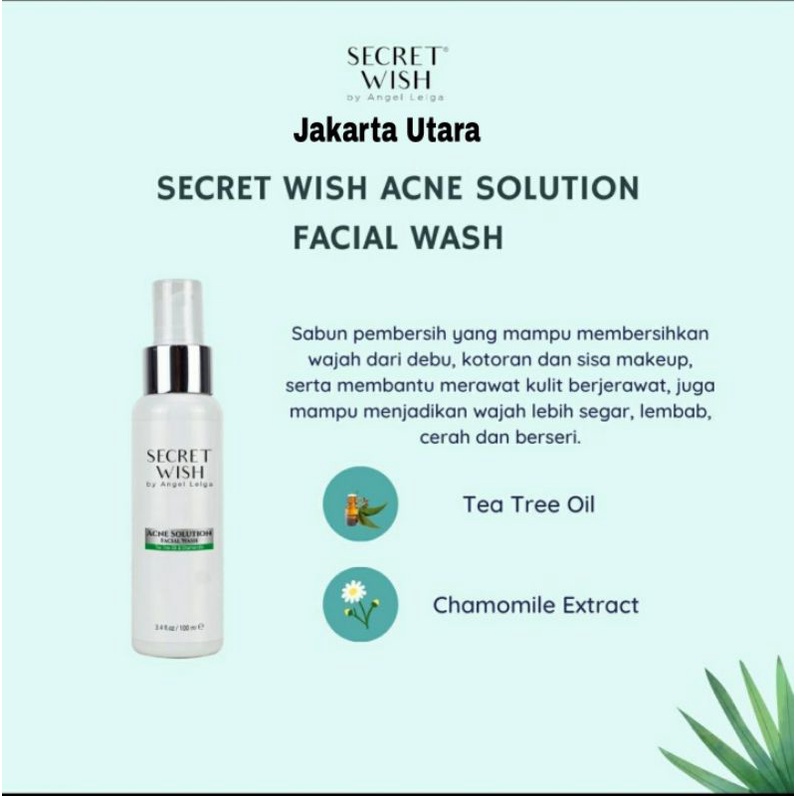 Secret Wish Acne Solution Facial Wash 100ml Ready