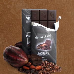 

Premium Coklat Monggo Dengan Cocoa Nibs Dark Chocolate 69% 80 Gram
