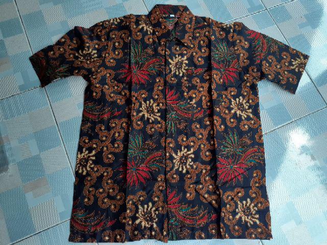 Bswart Batik Hrb026 Kenongo Hem Pendek Padi Pekalongan M L Xl Batik Pria Murah Modern Grosir