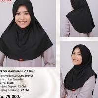 Bagus Dipakai.. JILBAB INSTAN ZOYA  BERGO MARSHA HL HEIQ READY HITAM, NAVY, ABU, PUTIH COklat tua Re