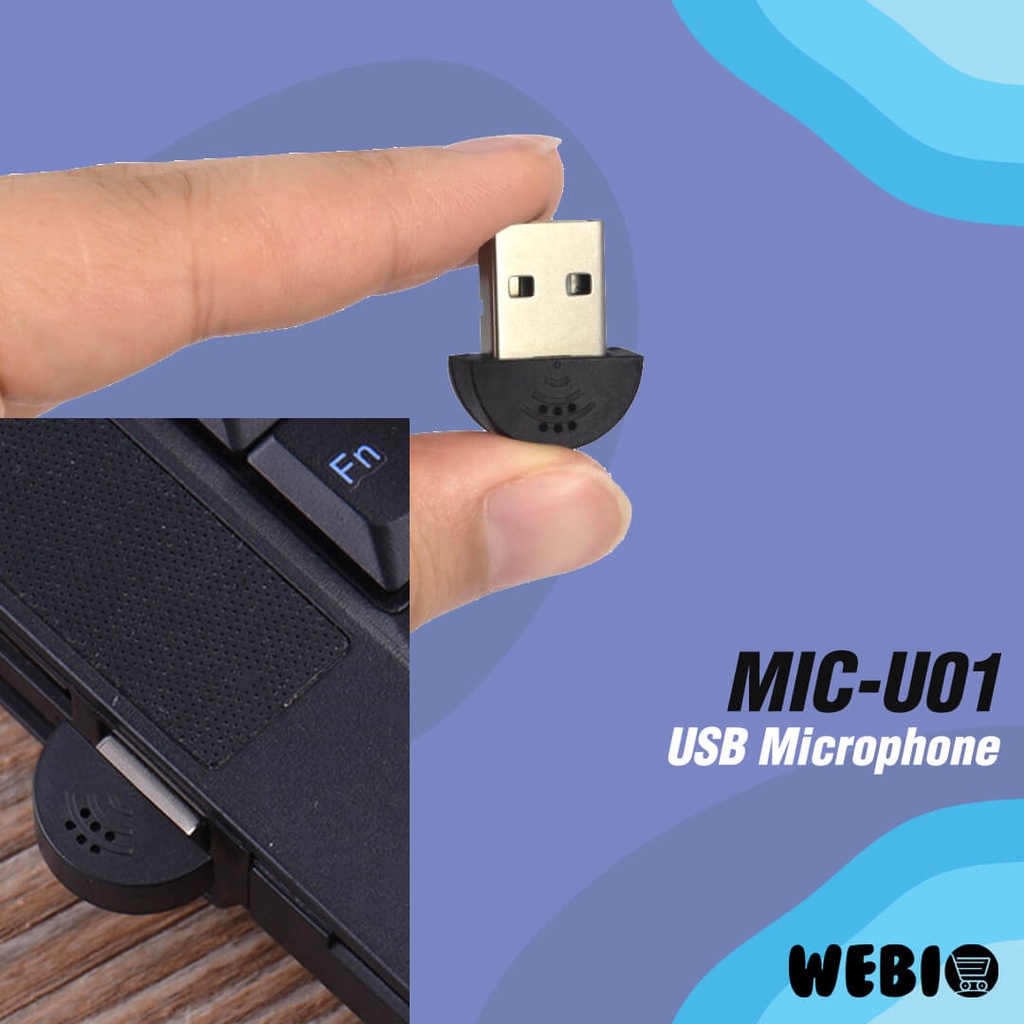 Mic U01 Microphone USB Mini Microfon Laptop Mikrofon PC Mik Komputer Mikropon Notebook Support Mac