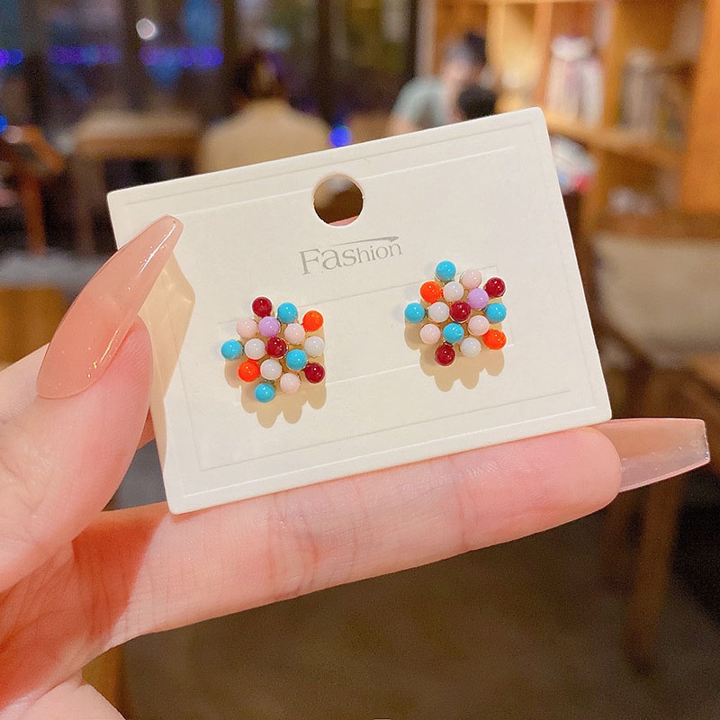 Anting Stud Jarum Perak 925 Bentuk Bintang Geometris Untuk Musim Panas