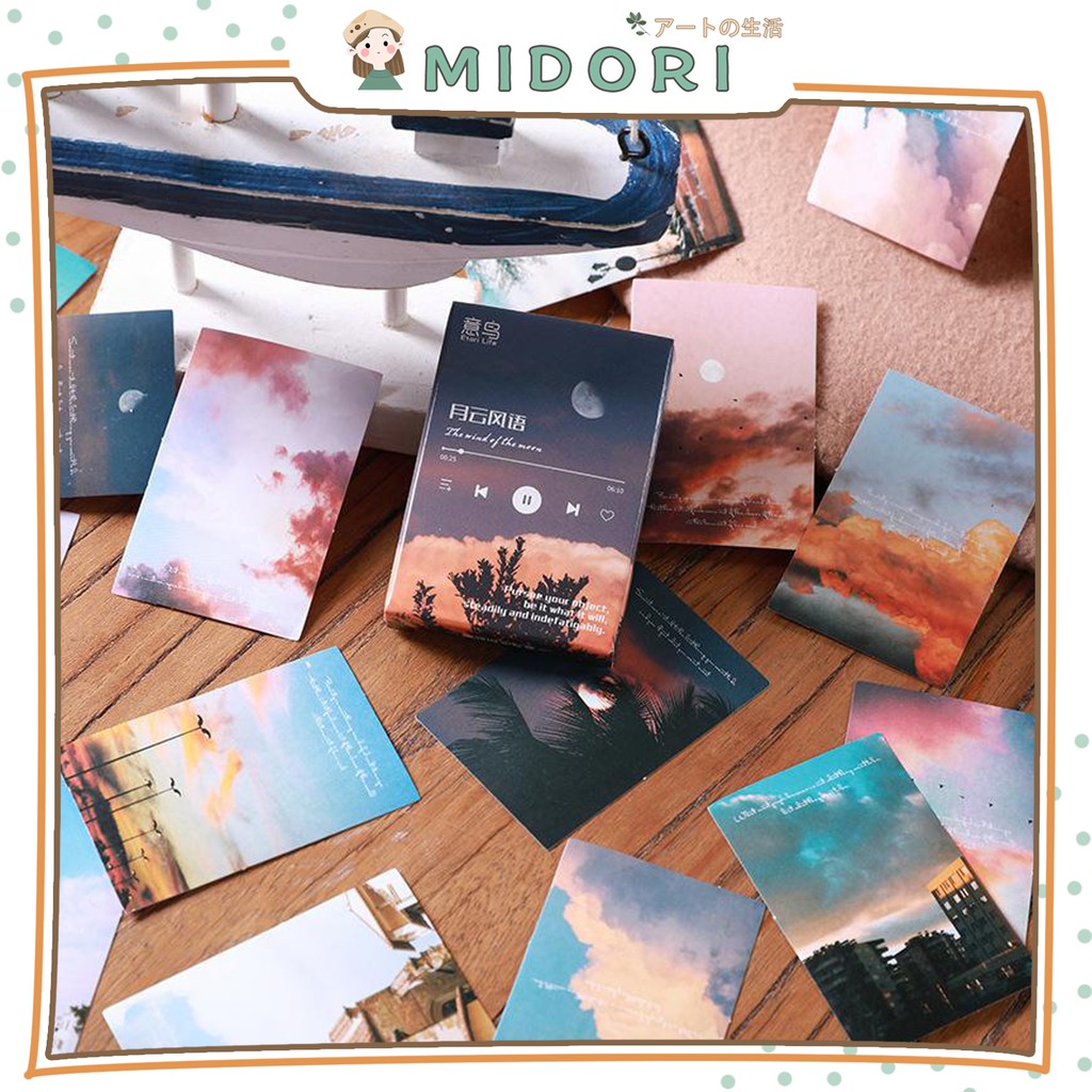 

[MIDORI] 30Pcs THE WIND OF THE MOON Deco Sticker DIY Scrapbook Stiker Jurnal Diary Kotak - B0256