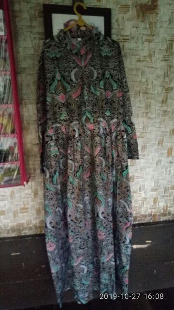 Couple Batik Keluarga Sarimbit Gamis Familly Set Hrb026