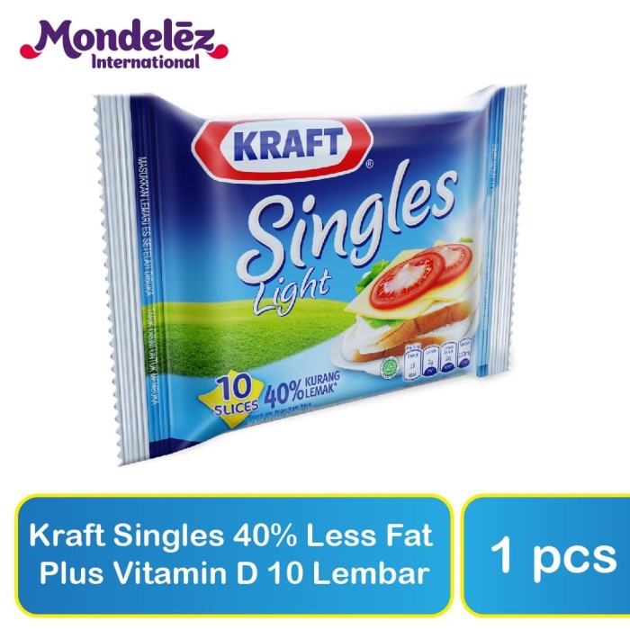 

Da202X6 Mondelez Kraft Keju Singles Low Fat + Vitamin D Isi 10 Lembar Xa20X1