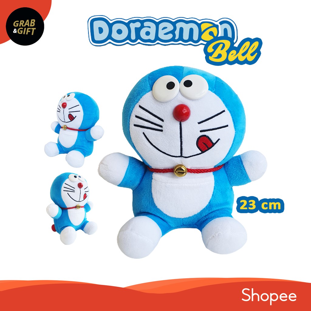 BONEKA DORAEMON 23cm BELL LONCENG NOBITA CUTE STAND BY ME