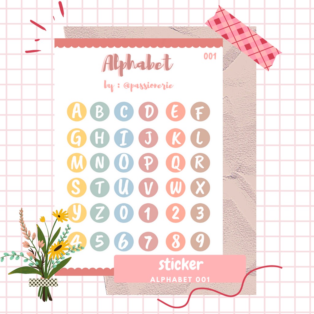 

Sticker Alphabet Pastel Aesthetic Journalling Bullet Journal Notes A6 Passionerie