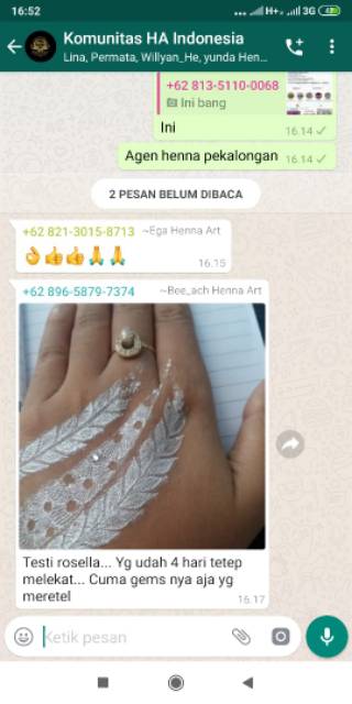 Rosella white henna isi 250gr